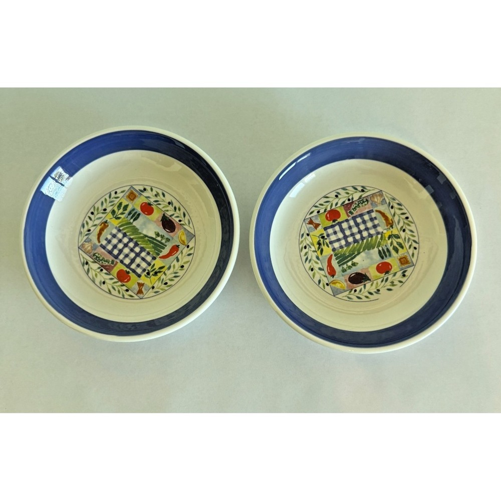 Vintage Boston Warehouse Countryside Pasta Bowls - Set of 2 - Made in Italy